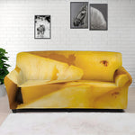 Yellow Pineapple Pieces Print Sofa Cover