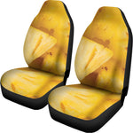 Yellow Pineapple Pieces Print Universal Fit Car Seat Covers