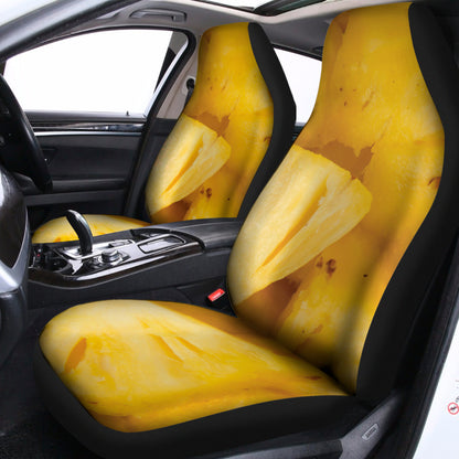 Yellow Pineapple Pieces Print Universal Fit Car Seat Covers