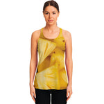 Yellow Pineapple Pieces Print Women's Racerback Tank Top