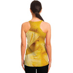 Yellow Pineapple Pieces Print Women's Racerback Tank Top