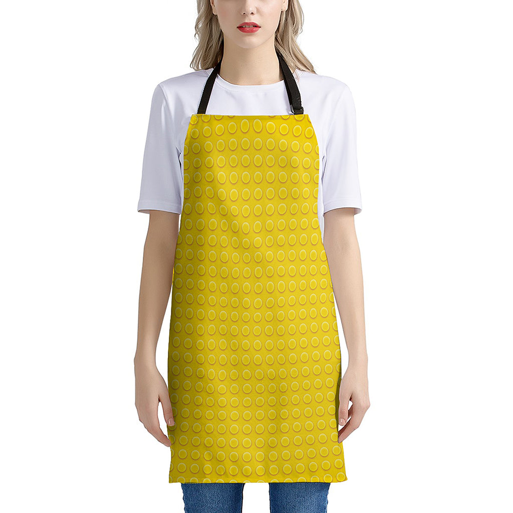 Yellow Plastic Building Blocks Print Apron