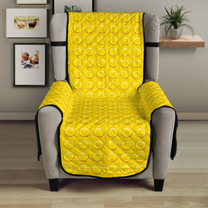 Yellow Plastic Building Blocks Print Armchair Protector