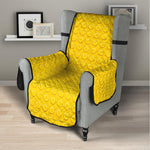 Yellow Plastic Building Blocks Print Armchair Protector