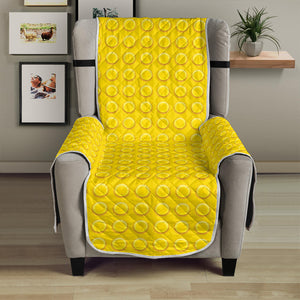 Yellow Plastic Building Blocks Print Armchair Protector