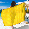 Yellow Plastic Building Blocks Print Beach Sarong Wrap