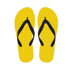 Yellow Plastic Building Blocks Print Flip Flops