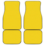 Yellow Plastic Building Blocks Print Front and Back Car Floor Mats