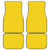 Yellow Plastic Building Blocks Print Front and Back Car Floor Mats