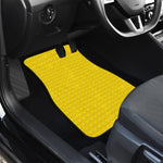 Yellow Plastic Building Blocks Print Front and Back Car Floor Mats