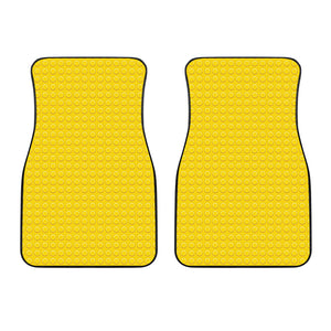 Yellow Plastic Building Blocks Print Front Car Floor Mats