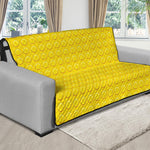 Yellow Plastic Building Blocks Print Futon Protector