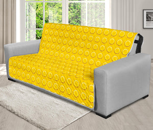 Yellow Plastic Building Blocks Print Futon Protector