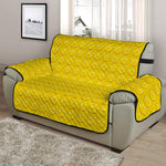 Yellow Plastic Building Blocks Print Half Sofa Protector