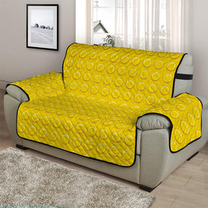 Yellow Plastic Building Blocks Print Half Sofa Protector