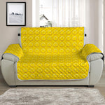 Yellow Plastic Building Blocks Print Half Sofa Protector