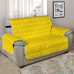 Yellow Plastic Building Blocks Print Half Sofa Protector