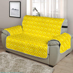 Yellow Plastic Building Blocks Print Half Sofa Protector