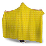 Yellow Plastic Building Blocks Print Hooded Blanket