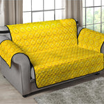 Yellow Plastic Building Blocks Print Loveseat Protector