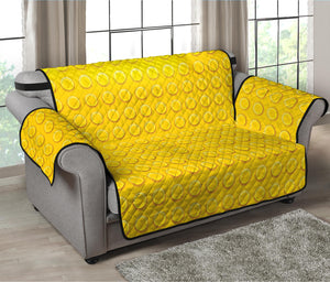 Yellow Plastic Building Blocks Print Loveseat Protector