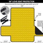 Yellow Plastic Building Blocks Print Loveseat Protector