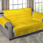 Yellow Plastic Building Blocks Print Loveseat Protector