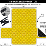 Yellow Plastic Building Blocks Print Loveseat Protector