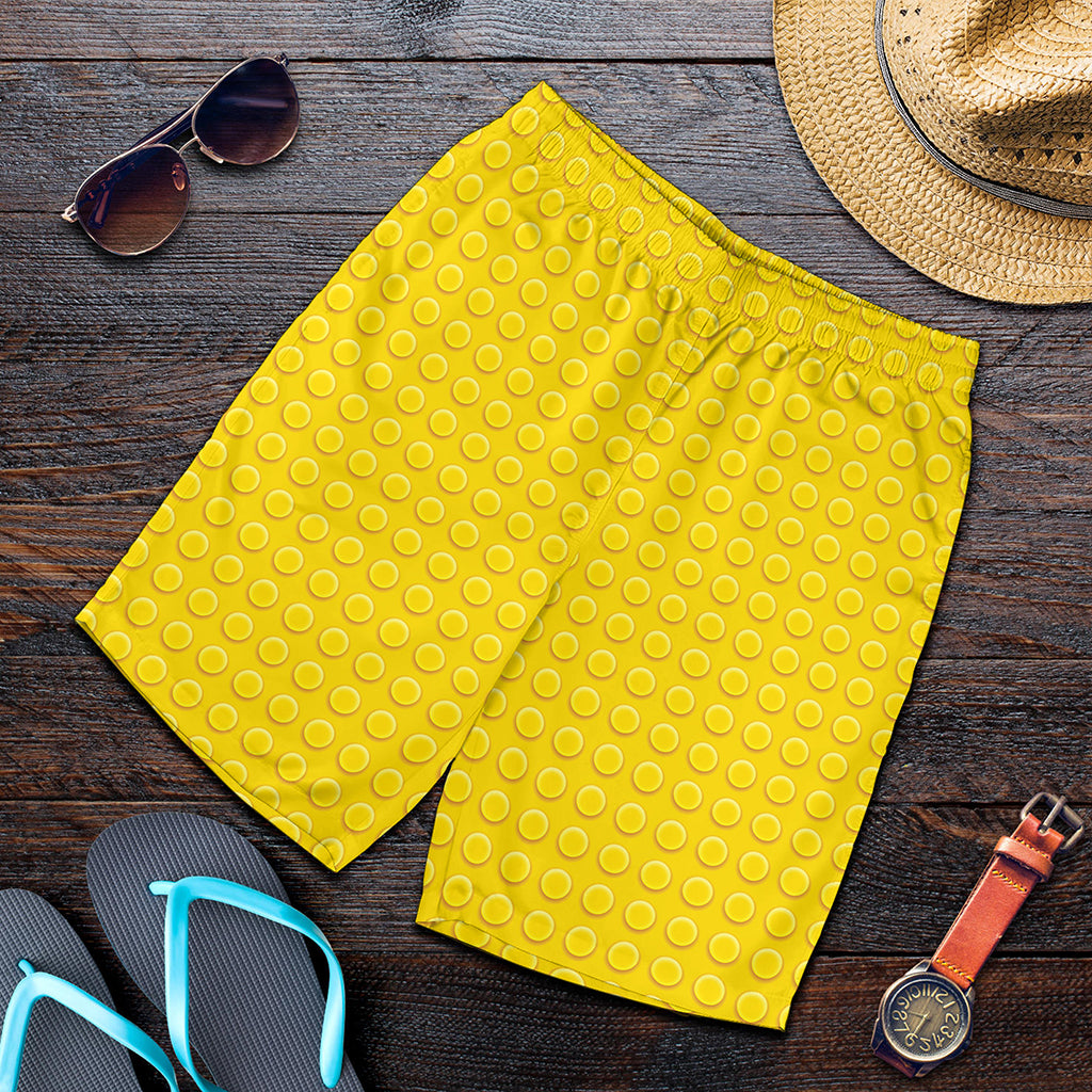 Yellow Plastic Building Blocks Print Men's Shorts