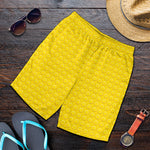 Yellow Plastic Building Blocks Print Men's Shorts