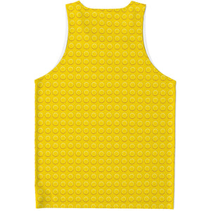 Yellow Plastic Building Blocks Print Men's Tank Top