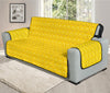 Yellow Plastic Building Blocks Print Oversized Sofa Protector