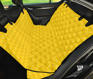 Yellow Plastic Building Blocks Print Pet Car Back Seat Cover