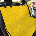 Yellow Plastic Building Blocks Print Pet Car Back Seat Cover