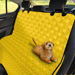 Yellow Plastic Building Blocks Print Pet Car Back Seat Cover