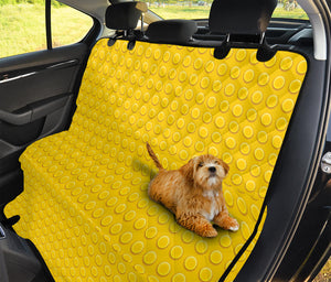 Yellow Plastic Building Blocks Print Pet Car Back Seat Cover