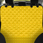 Yellow Plastic Building Blocks Print Pet Car Back Seat Cover