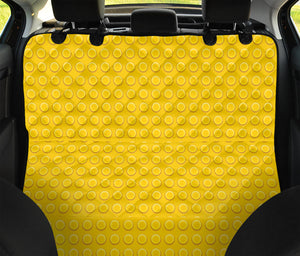 Yellow Plastic Building Blocks Print Pet Car Back Seat Cover