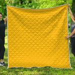 Yellow Plastic Building Blocks Print Quilt