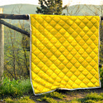 Yellow Plastic Building Blocks Print Quilt