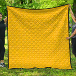 Yellow Plastic Building Blocks Print Quilt