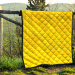 Yellow Plastic Building Blocks Print Quilt