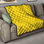 Yellow Plastic Building Blocks Print Quilt