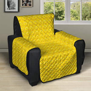 Yellow Plastic Building Blocks Print Recliner Protector