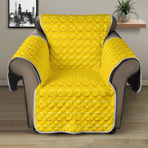 Yellow Plastic Building Blocks Print Recliner Protector