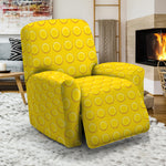 Yellow Plastic Building Blocks Print Recliner Slipcover