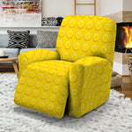 Yellow Plastic Building Blocks Print Recliner Slipcover