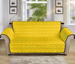 Yellow Plastic Building Blocks Print Sofa Protector