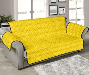 Yellow Plastic Building Blocks Print Sofa Protector