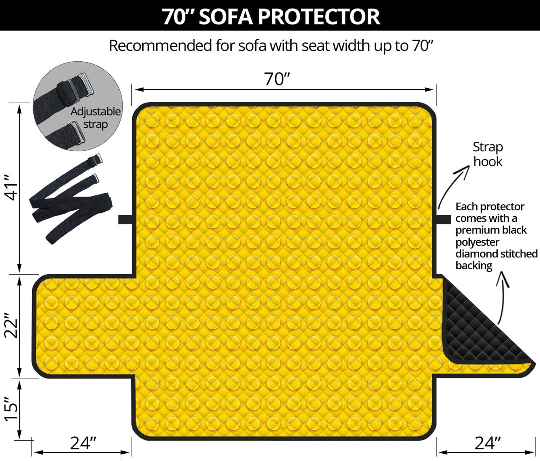 Yellow Plastic Building Blocks Print Sofa Protector